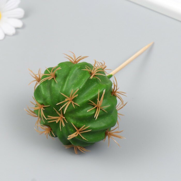 Искусственное растение для творчества "Кактус Гимнокалициум" 8х10,5 см длинна 16 см - фотография № 2