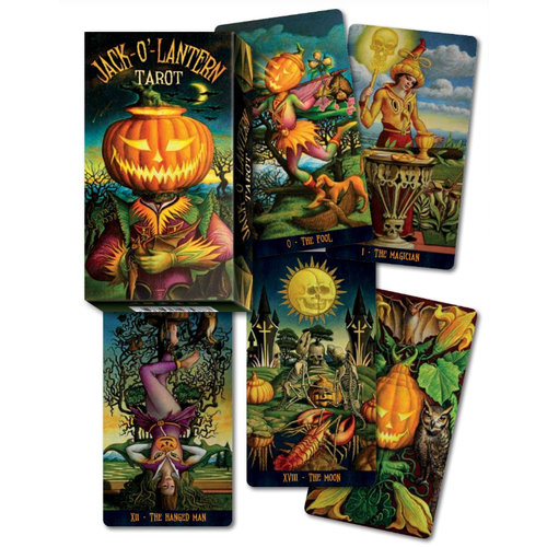 гадальные карты lo scarabeo таро золотого колеса 78 карт 282 Карты Таро Jack-o'-Lantern Tarot Lo Scarabeo / Таро Джека Фонаря