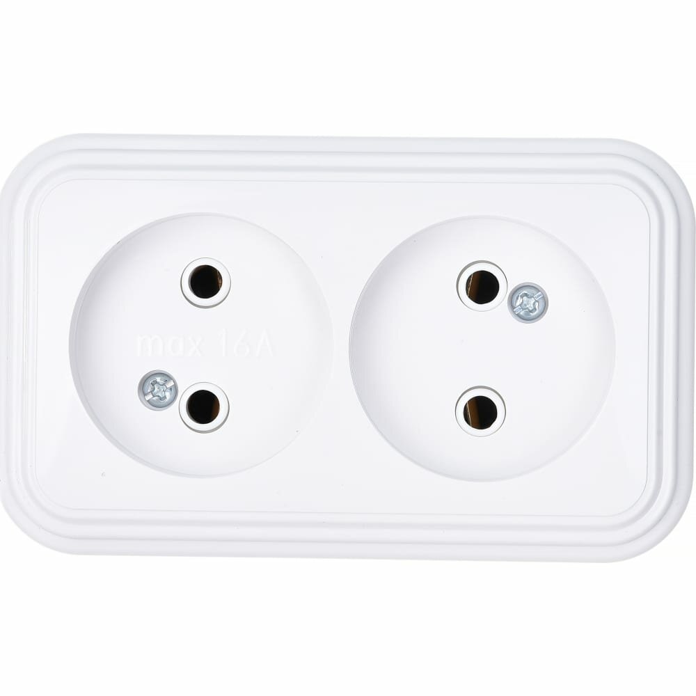 Розетка на 2 поста (белый) Stekker PST16-30-20 (RA 16-237-Б) 39693 - фото №4