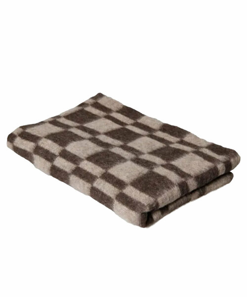Одеяло Полушерстяное (60% шерсти) 205х140 см, ГОСТ 1,5 спальный, Всесезонное с наполнителем шерсть Коричневое