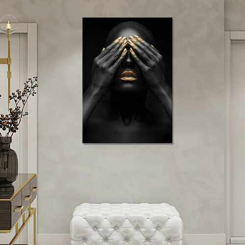 Картина интерьерная-Девушка в золоте (17) 40х55