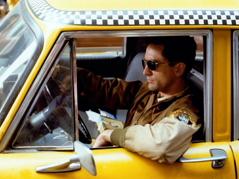 Таксист кадры из фильма Плакат, постер на бумаге Yellow Taxi/Желтое такси/авто/автомобиль/машина. Размер