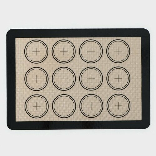 SUI Силиконовый коврик для макаронс армированный Макарон Плюс 42295 см цвет микс 724₽