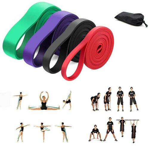 фото Набор фитнес резинок 4 шт resistance bands fitness sport sol