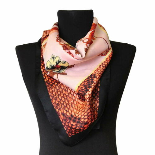 Платок Roby Foulards, 90х90 см, красный