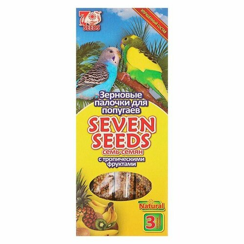 Палочки Seven Seeds для попугаев, тропические фрукты, 3 шт, 90 г (комплект из 12 шт)