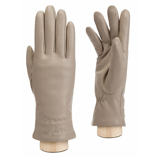 Перчатки LABBRA, размер 7.5, серый, бежевый