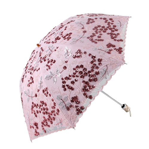 Зонт механика, 2 сложения, купол 87 см, 8 спиц, чехол в комплекте, в подарочной упаковке, для женщин, розовый