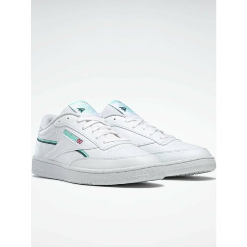 Кроссовки Reebok Club C 85 Vegan, размер 9, зеленый, бирюзовый