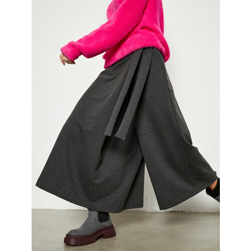 фото Брюки кюлоты mexna, размер 4xl/5xl (56-58), серый