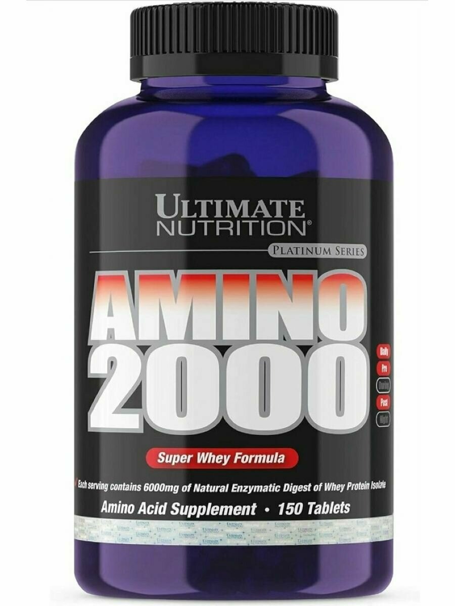 Ultimate Super Whey Amino 2000 150 tabs - протеиновый комплекс с аминокислотами 2000 мг