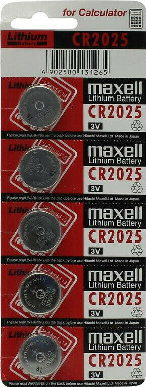 Батарейка Батарейка CR2025 литиевая Maxell CR2025-5 3V 5 шт