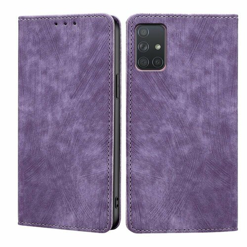 Чехол-книжка MyPads для Samsung Galaxy A71 4G (SM-A715F) / Самсунг А71 4G мягкое прикосновение (фиолетовый) чехол книжка mypads для samsung galaxy m12 sm m127f самсунг м12 красный фиолетовый