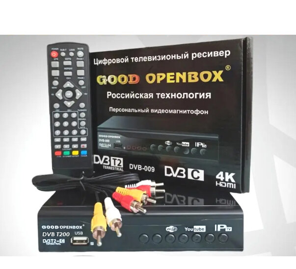 Цифровая ТВ приставка-ресивер DVB-T2 Openbox, черный