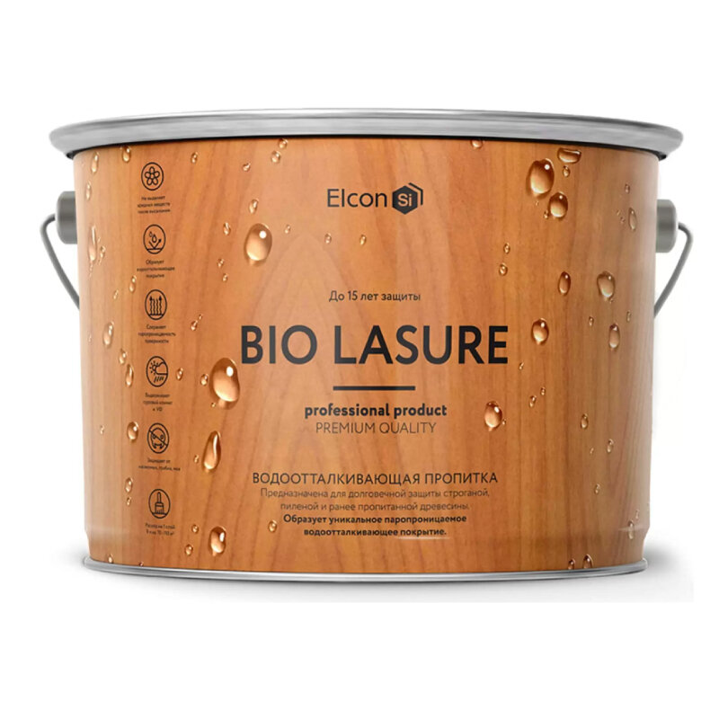 Водоотталкивающая пропитка для дерева Elcon Bio Lasure каштан (2л) 1/4