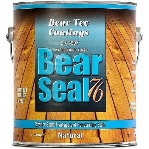 Масло-Пропитка Полупрозрачная 1л Petri Wood Sealer Bear Seal 76 Водно-Алкидная.