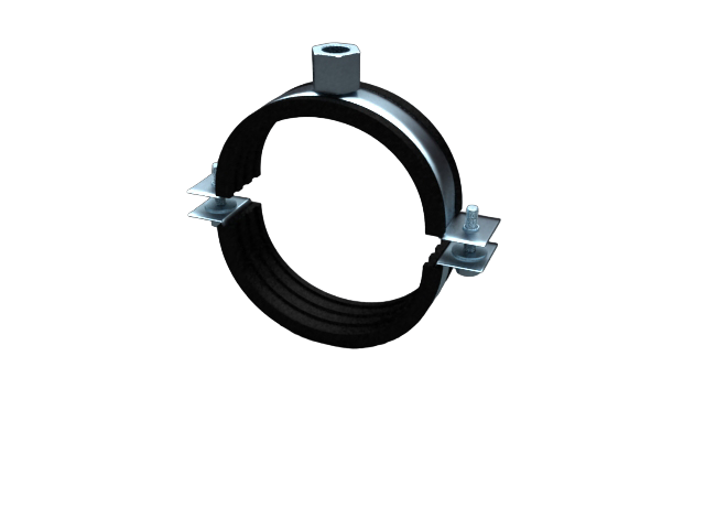 фото Хомут металлический с резиновым уплотнителем и гайкой 5 (149-161) SIKLA