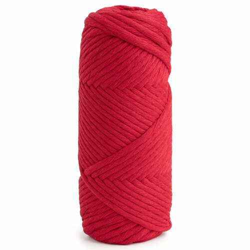 Шпагат хлопковый красный 4 мм 50 м для макраме, вязания, рукоделия