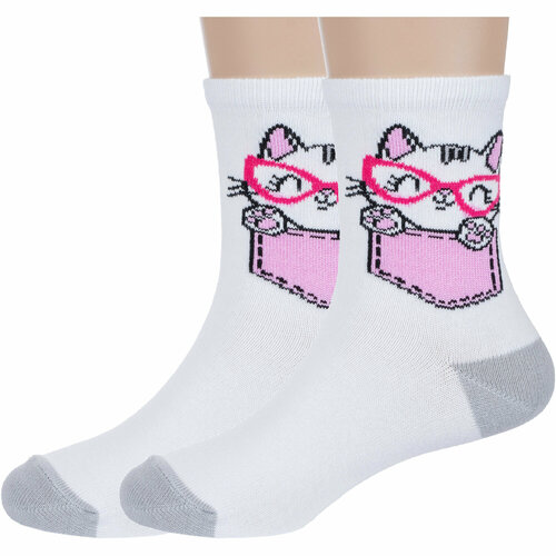 фото Носки борисоглебский трикотаж 2 пары, размер 18-20, белый