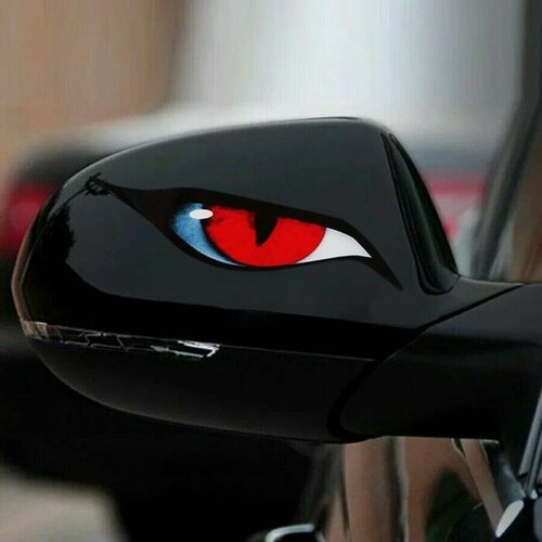 Наклейка на авто Глазки 32 7 см красный 442₽