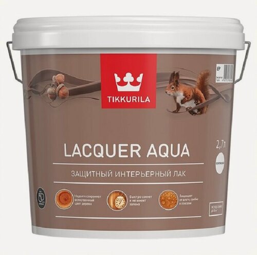 Изображение товара Лак Tikkurila интерьерный LACQUER AQUA EP п/гл 2,7л