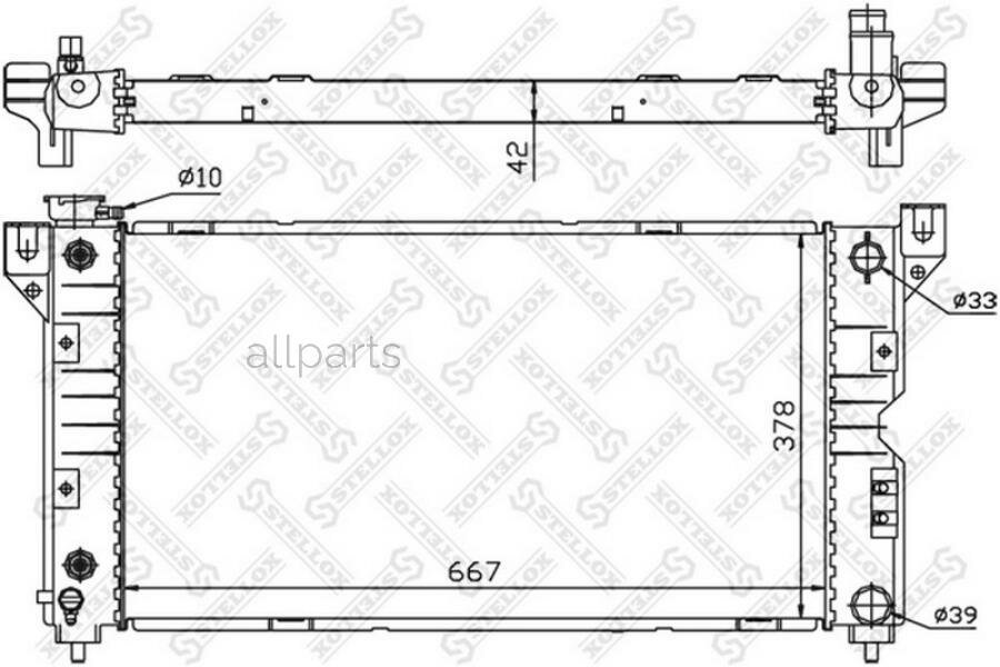 STELLOX 1025283SX радиатор системы охлаждения!\ Chrysler Voyager 2.0-3.8 96-01