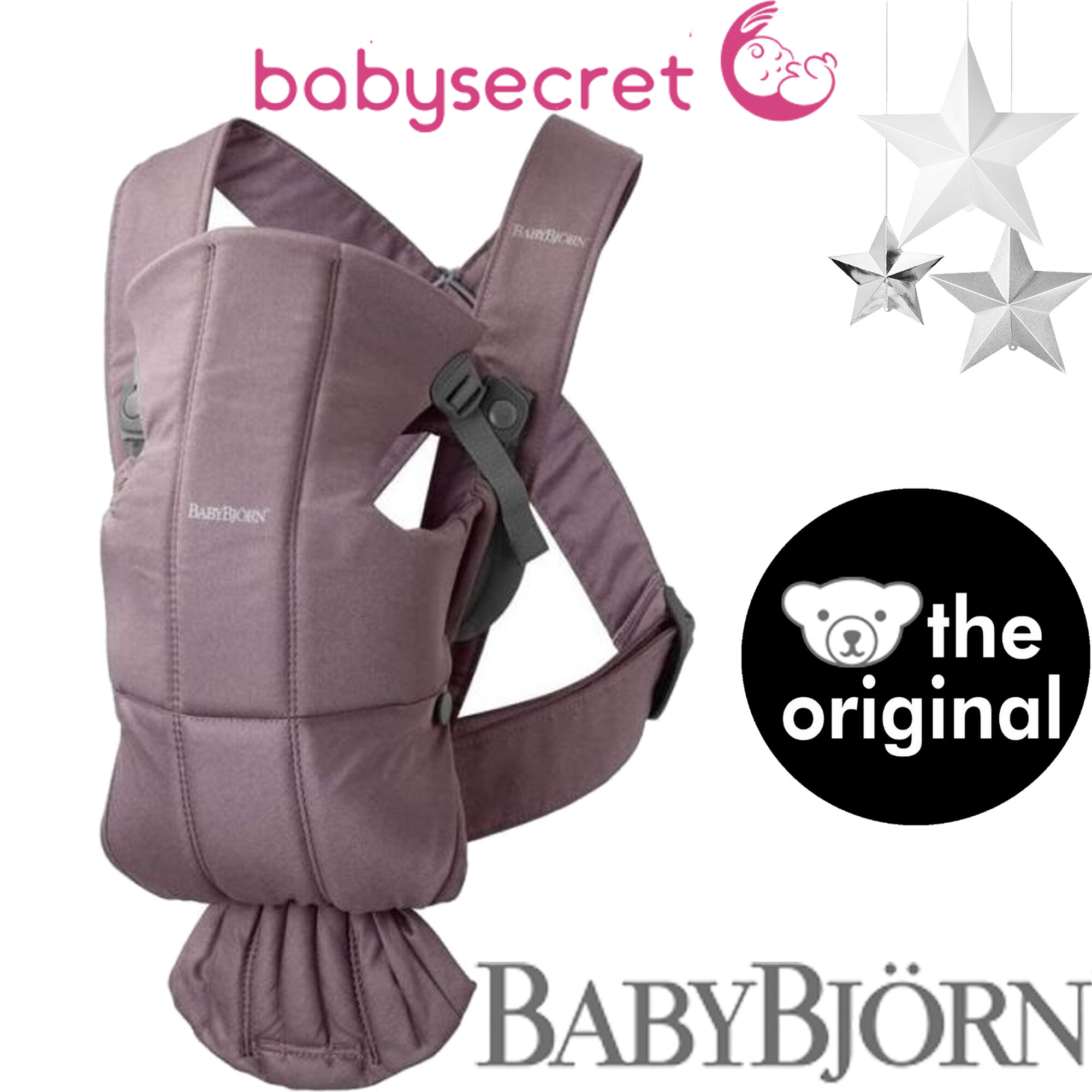 Рюкзак-Кенгуру для новорожденных BabyBjorn Mini Cotton dark purple 0210.34