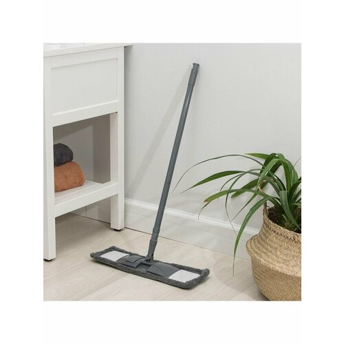 Швабра для мытья пола плоская насадка из микрофибры 751₽