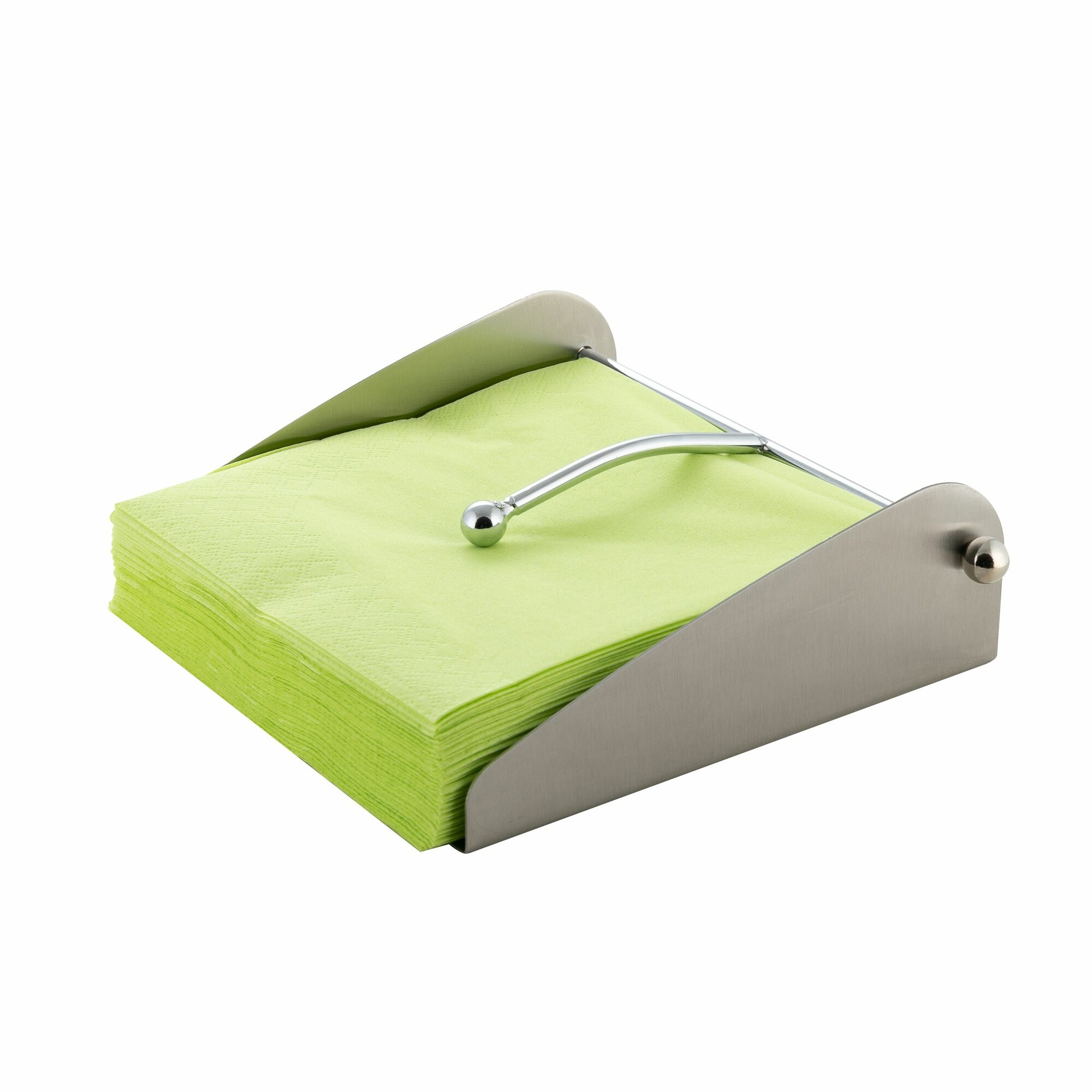 Салфетница AXENTIA из нержавеющей стали с держателем  17 5 x 6 x 17 5 см 