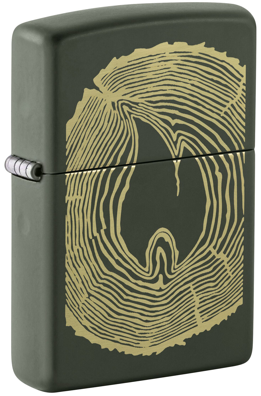 Оригинальная бензиновая зажигалка ZIPPO Wood Ring с покрытием Green Matte, латунь/сталь, зеленая, матовая, 38x13x57 мм, не заправленная
