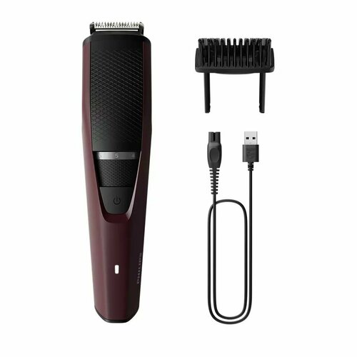 Philips Триммер для бороды и усов (BT3301/30) красный, черный, бордовый