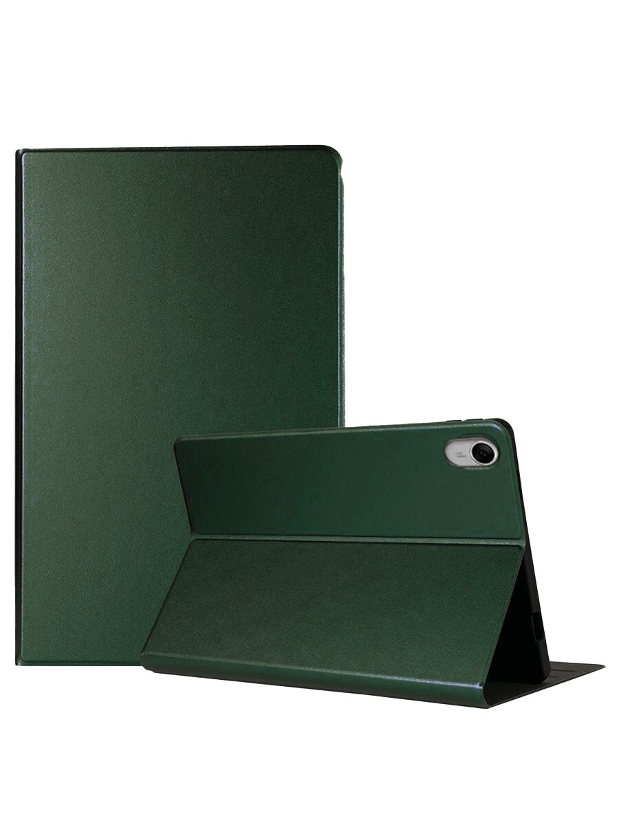 Чехол для планшета Huawei MatePad 11.5 (2023) 11.5 дюйма (BTK-W09/AL09), кожаный, трансформируется в подставку (темно-зеленый)
