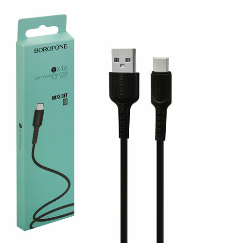 Кабель USB Type-C BX16 1M Borofone черный