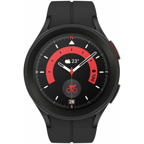 Умные часы Galaxy Watch 5 Pro 45mm Black умные часы samsung galaxy watch 5 40mm bt silver purple strap sm r900nzsa