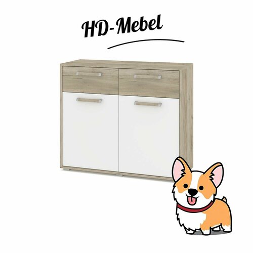 Комод FLORIDA Ф42 Серый дуб/Белый