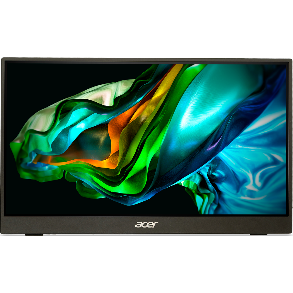 Acer Монитор/ ACER PM161QBbmiuux 156' Portable monitor ZeroFrame UltraThin Black 16:9 IPS 1920x1080 4ms 250cd 60Hz 1xMiniHDMI + 2xType-C(15W) + Audio Out Speakers 1Wx2 sync FreeSync HDR 10