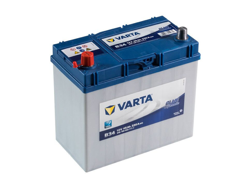 Автомобильный аккумулятор VARTA Blue Dynamic B34, 45 А. ч, 545 158 033 (238х128х225)