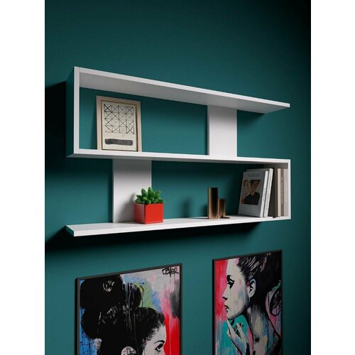 Полка настенная навесная для книг, цветов