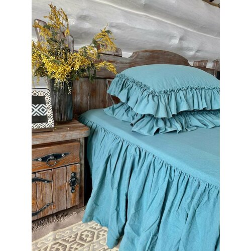 Комплект льняного постельного белья Olbert семейный premium