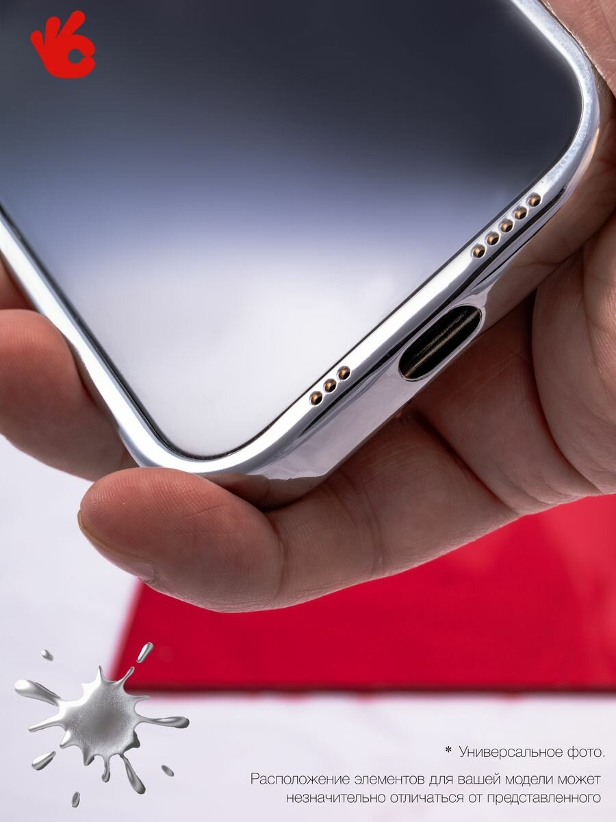 Чехол Окейси на iPhone 11 с защитой камеры, серебристого цвета — фото 1