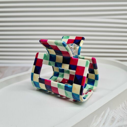 Крабик для волос в клетку 374₽