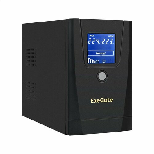 EX292788RUS, ИБП ExeGate SpecialPro Smart LLB-1000. LCD. AVR. 1SH.2C13. RJ. USB 1000VA/550W, LCD, AVR, 1*Schuko+2*C13, RJ45/11, USB, металлически Черный