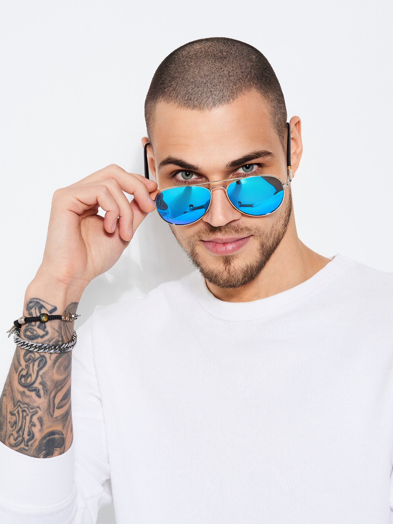 Солнцезащитные очки Zabologen, голубой — фото 1