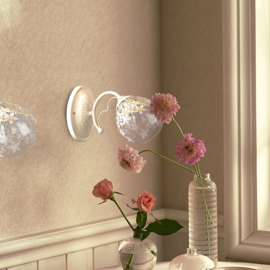 бра LAMPLANDIA Jasmine E27 1x60 стекло - фото №17