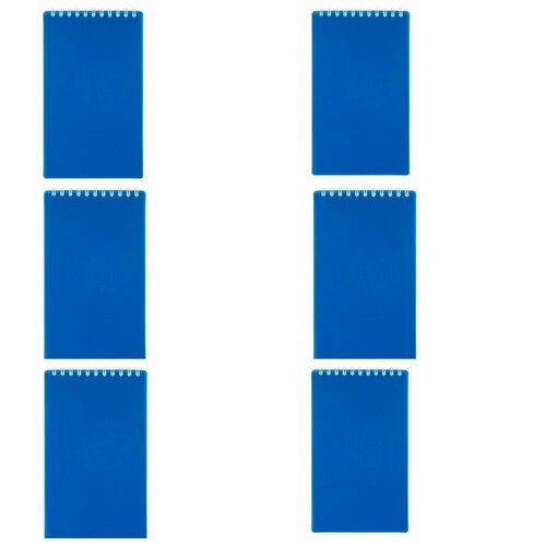 Attache Economy Блокнот гребень пластиковая обложка синий клетка 100х170 - 6 шт 981₽