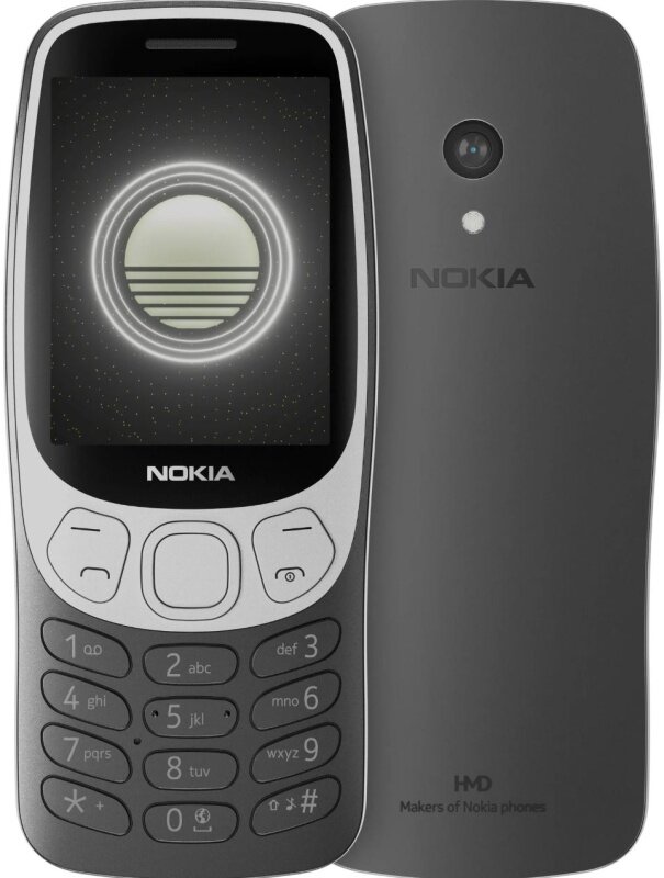 Сотовый телефон Nokia 3210 4G TA-1618 DS черный(4G,2*nanoSIM,2.4",320х240, mSD до 32Gb,1450мАч, FM, BT)