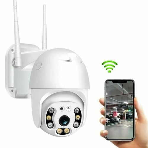 Умная Wi-Fi камера видеонаблюдения датчик движения ночная съемка поворотная обратная связь уличная 1799₽