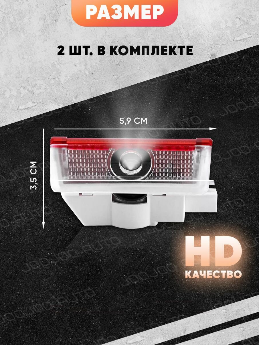 Штатная подсветка дверей авто с логотипом для MERCEDES 2 шт. — фото 1