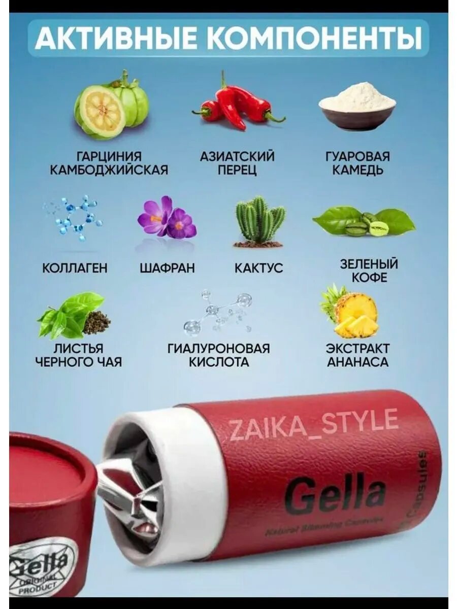 Средства Для Пищеварения Gella Капсулы для похудения - препарат для снижения веса
