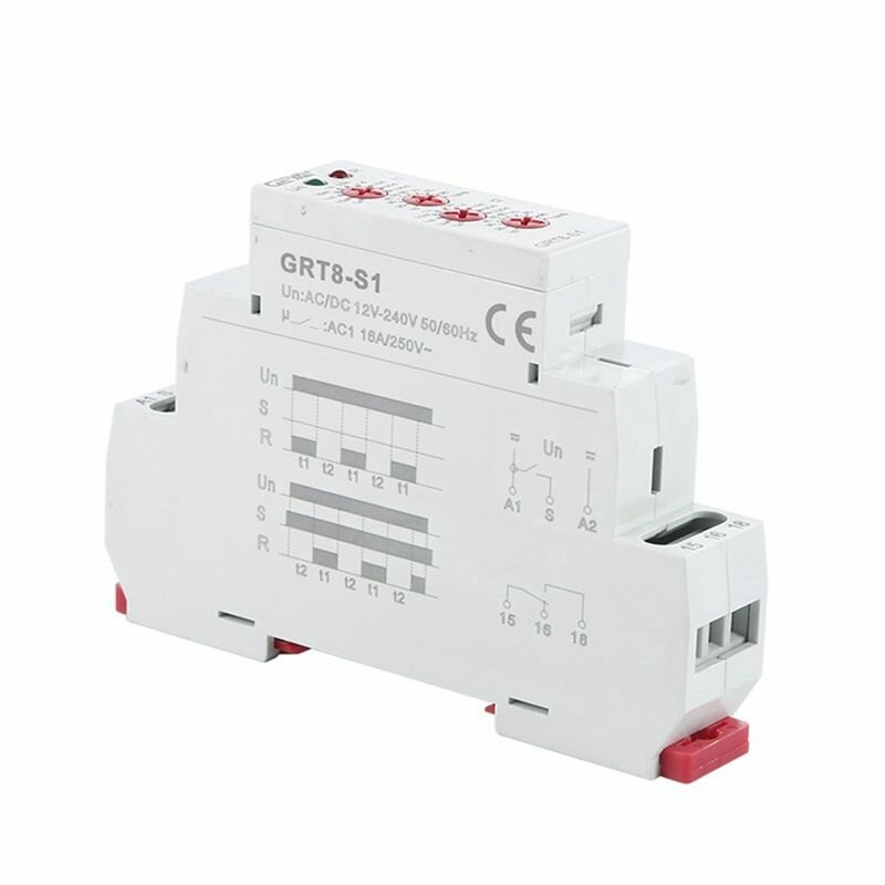 Реле таймера асимметричного цикла MyPads GEYA GRT8-S SPDT 16A